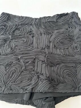 Zara Black Textured Mini skort - Women